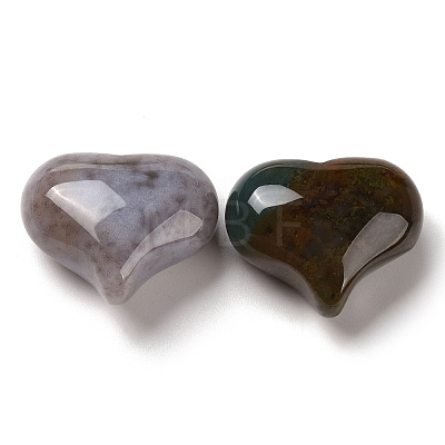 Natural Indian Agate Heart Love Stone G-F659-A23-1