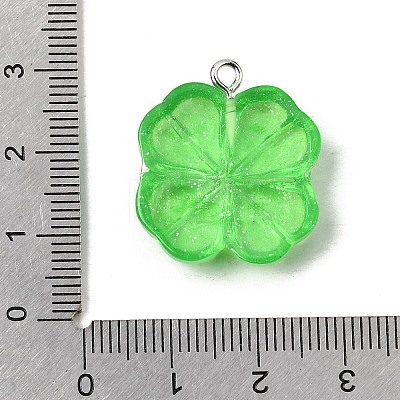 Transparent Resin & Glitter Powder Pendants RESI-B041-01-1