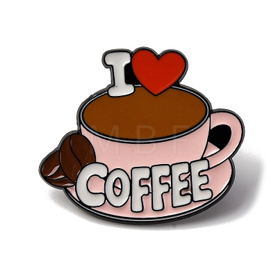 Coffee Themed Enamel Pin JEWB-P050-01D-EB-1
