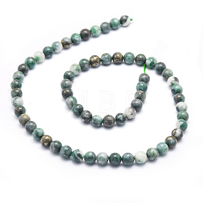 Natural Dioptase Round Beads Strands G-E569-Q01-A-1