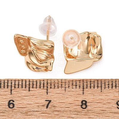 Brass Stud Earrings EJEW-D363-01G-01-1