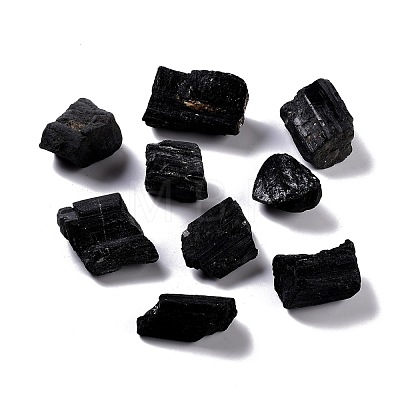 Rough Raw Natural Black Tourmaline Beads G-K314-04-1
