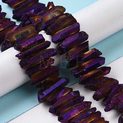 Natural Quartz Crystal Points Beads Strands G-K181-B18-1