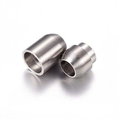 304 Stainless Steel Magnetic Clasps with Glue-in Ends STAS-O114-001P-1