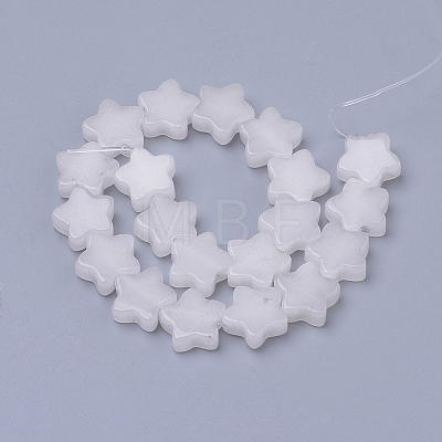 Natural White Jade Beads Strands X-G-R451-08I-1