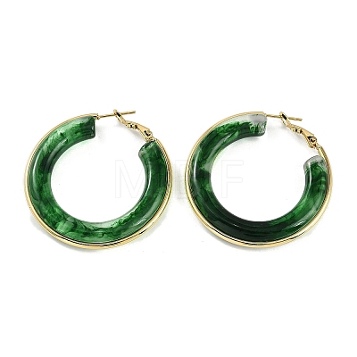 304 Stainless Steel Hoop Earrings For Women EJEW-B113-02G-01-1