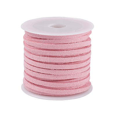 3x1.5mm Pink Flat Faux Suede Cord X-LW-R003-9-1