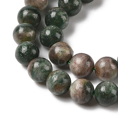 Natural Green Quartz Round Beads Strands G-Q171-D02-01-1