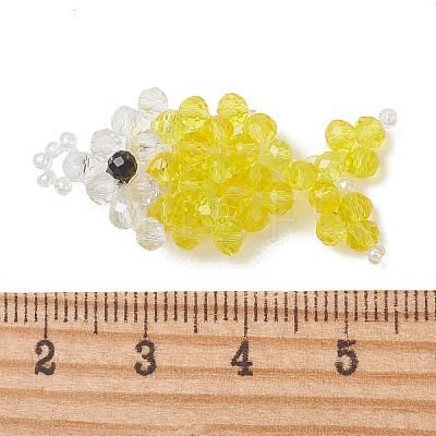 AB Color Plated Glass Pendants PALLOY-MZ01330-01-1