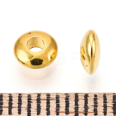 Golden Brass Rondelle Spacer Beads X-KK-E246-G-1