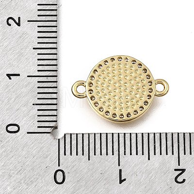 Religion Brass Micro Pave Clear Cubic Zirconia Connector Charms KK-G602-07G-04-1
