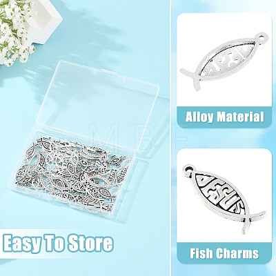 60Pcs 6 Styles Ocean Tibetan Style Alloy Pendants FIND-YW0012-44-1