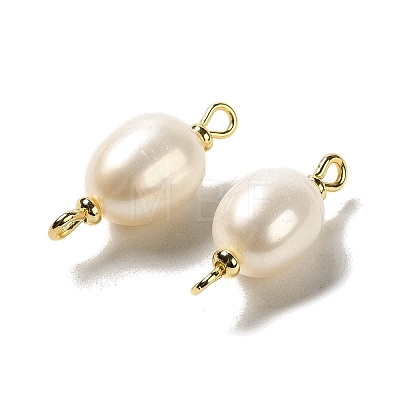 Natural Pearl Connector Charms FIND-C046-19C-G-1