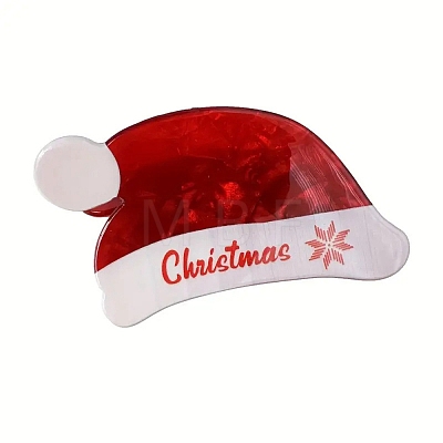 Christmas Hat Acrylic Claw Hair Clips PW-WG825D3-01-1