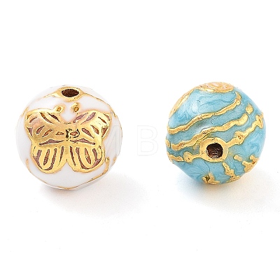 Alloy Enamel Beads ENAM-M008-29G-1