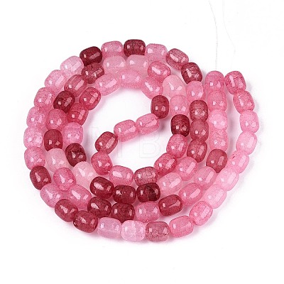 Baking Paint Crackle Glass Beads Strands DGLA-N019-01B-05-1