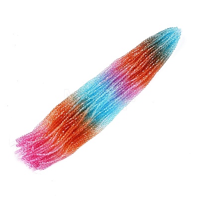 Gradient Color Baking Painted Glass Bead Strands DGLA-A039-T2mm-A016-1