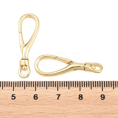 Brass Swivel Lobster Claw Clasps KK-P353-02G-1