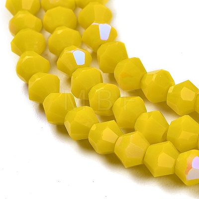 Opaque Solid Color Imitation Jade Glass Beads Strands GLAA-F029-P4mm-D05-1