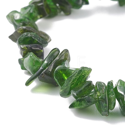 Natural Diopside Chips Beaded Stretch Bracelet BJEW-JB08081-1