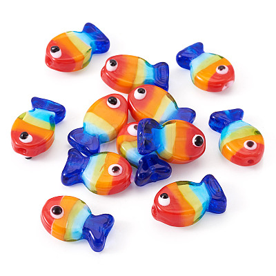 12Pcs Handmade Lampwork Beads LAMP-TA0001-75-1