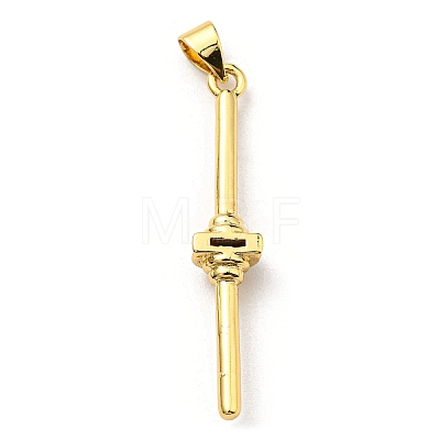 Brass with Cubic Zirconia Pendants KK-K341-31G-1