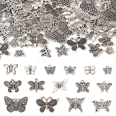 90Pcs 15 Style Tibetan Style Alloy Pendants FIND-TA0003-54-1