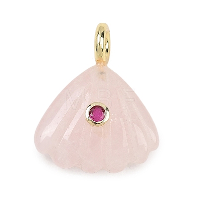 Natural Rose Quartz Carved Pendants G-G330-02G-06-1