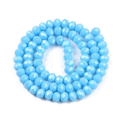 Electroplate Glass Beads Strands EGLA-A044-P6mm-A08-1