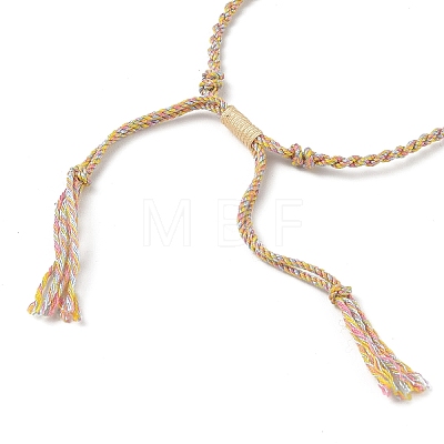 Braided Cotton Cord Bracelet Making MAK-L043-02G-19-1