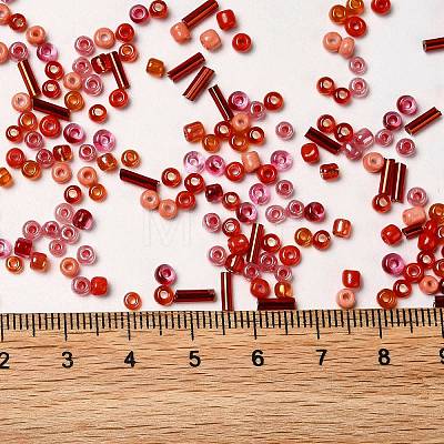Opaque & Transparent Inside Colours Glass Seed Beads SEED-F004-02B-1