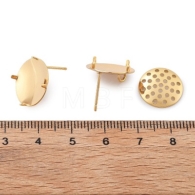 Brass Studs Earring Findings KK-K382-16B-G-1