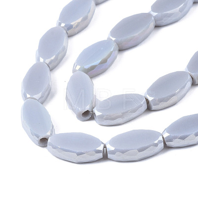 Electroplate Glass Beads Strands EGLA-Q125-009B-1