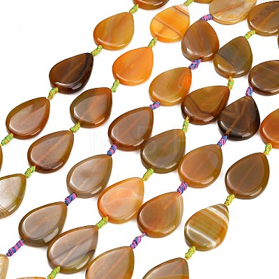 Natural Banded Agate/Striped Agate Beads Strands GG-CBAE0EB-01A-09-1