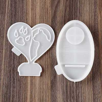 Heart Candle Holder DIY Silhouette Silicone Molds SIL-F007-12C-1