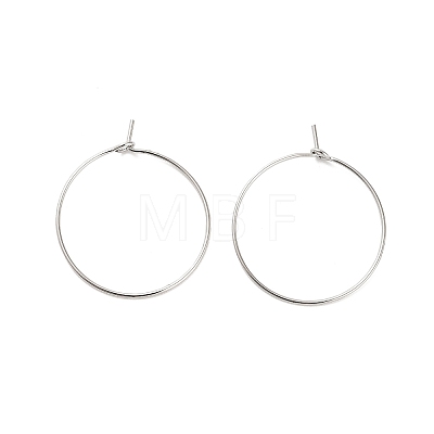 Brass Hoop Earring Findings KK-R112-038C-1