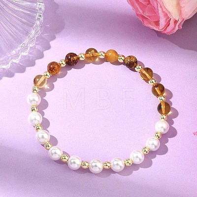 Women's Natural & Synthetic Shell Bracelets BJEW-JB13725-1
