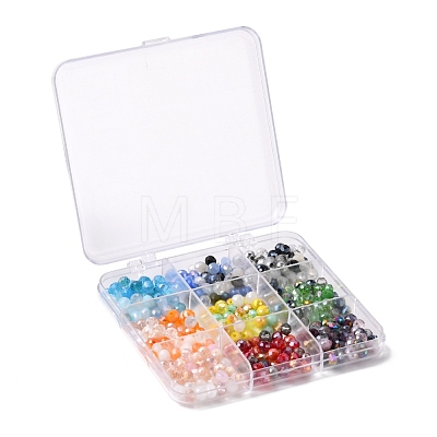 396Pcs 9 Colors Electroplate Glass Beads Set EGLA-FS0001-22-1