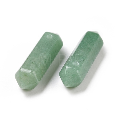 Natural Green Aventurine Double Terminal Pointed Pendants G-C007-02B-04-1