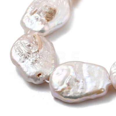 Natural Baroque Keshi Pearl Beads Strands PEAR-P064-08C-03C-1