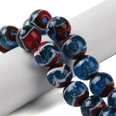 Handmade Lampwork Beads Strands LAMP-P062-02C-1