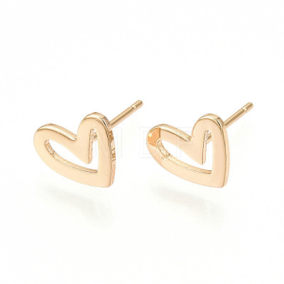 Brass Stud Earrings X-KK-S348-123-1