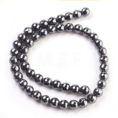 Non-Magnetic Synthetic Hematite Beads Strands HEMA-8D-3-1