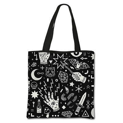 Gothic Printed Polyester Shoulder Bags PW-WG68108-14-1