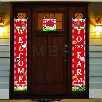 Polyester Hanging Sign for Home Office Front Door Porch Decorations HJEW-WH0023-005-1