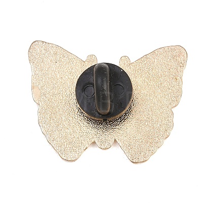 Butterfly Alloy Enamel Lapel Pin Backs JEWB-P057-04B-G-1