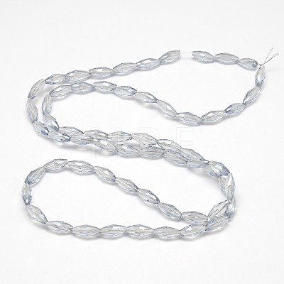 Electroplate Crystal Glass Rice Beads Strands EGLA-F042-A09-1