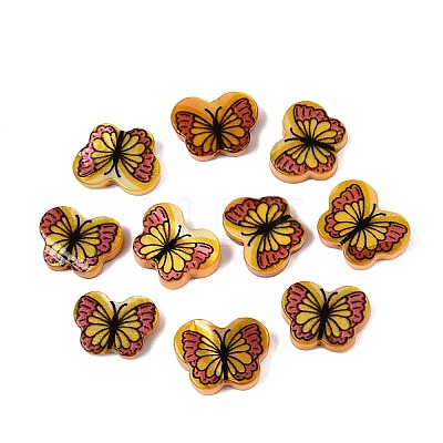 Printed Natural Freshwater Shell Beads SHEL-Q029-11A-1