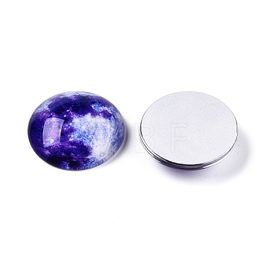 Fluorescent Glass Cabochons GGLA-T004-12F-1