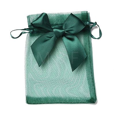 Rectangle Lace Organza Drawstring Gift Bags LS-OP-K002-02-1